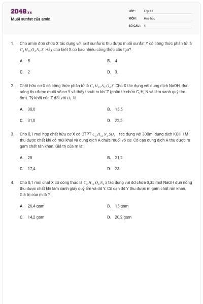 Muối sunfat của amin