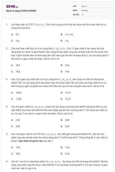 Muối có dạng CnH2n+6O3N2