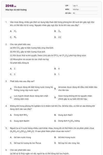 Hóa học và môi trường