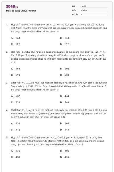 Muối có dạng CnH2n+4O4N2