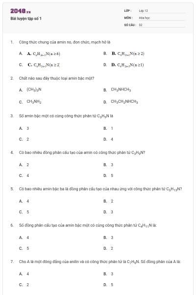 Bài luyện tập số 1