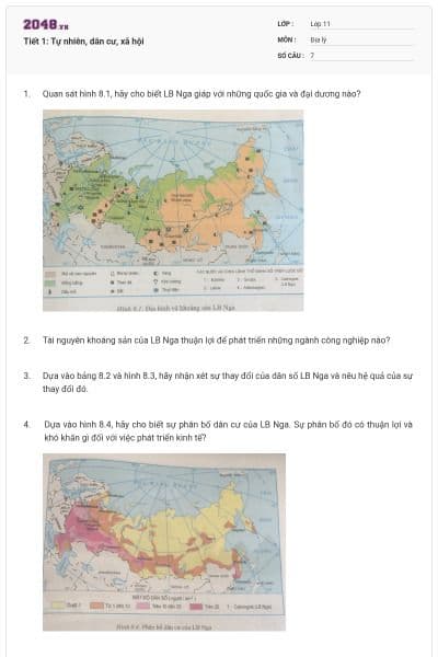 Tiết 1: Tự nhiên, dân cư, xã hội