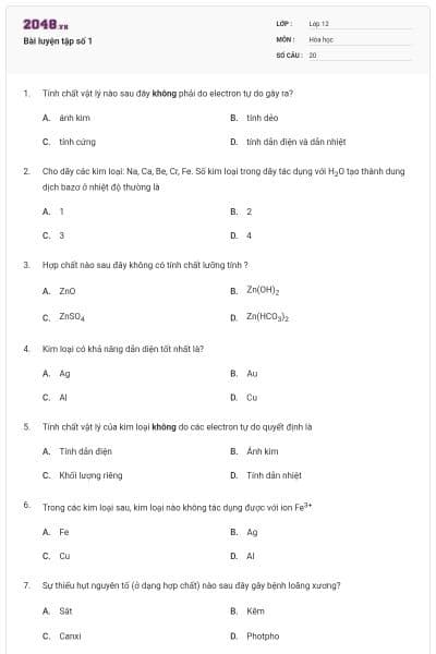 Bài luyện tập số 1