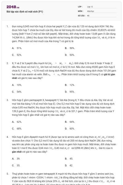 Bài tập xác định số mắt xích (P1)