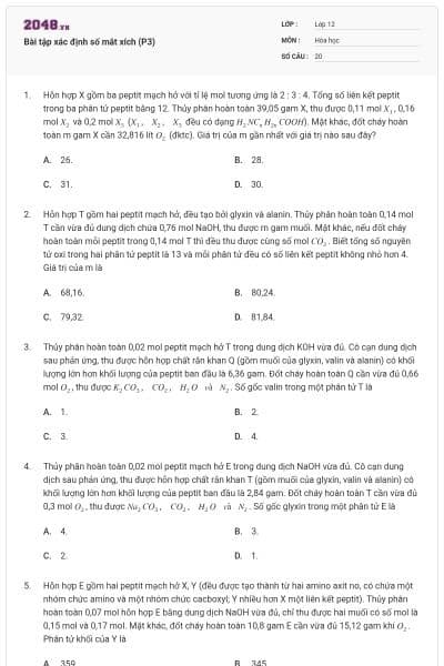 Bài tập xác định số mắt xích (P3)