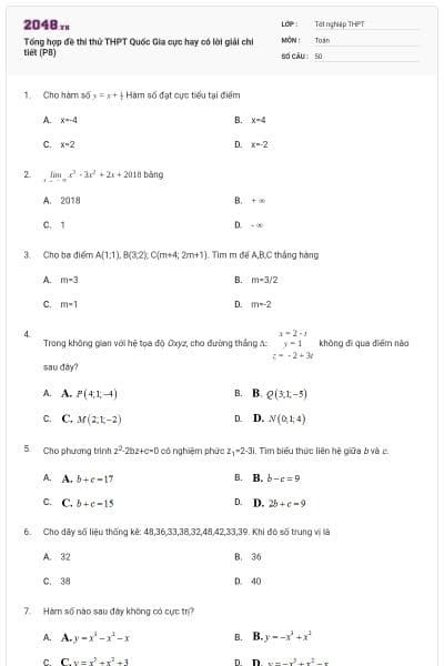 Tổng hợp đề thi thử THPT Quốc Gia cực hay có lời giải chi tiết (P8)
