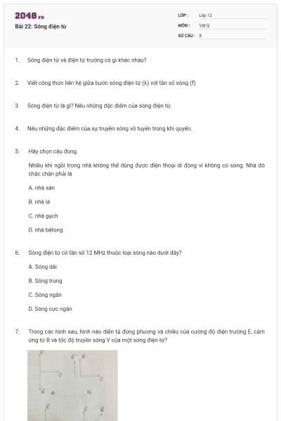 Bài 22: Sóng điện từ