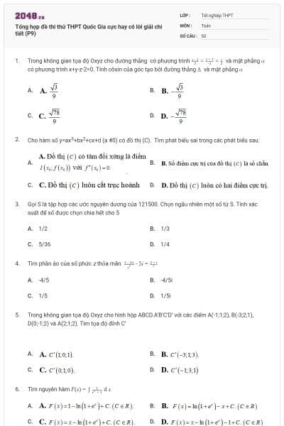 Tổng hợp đề thi thử THPT Quốc Gia cực hay có lời giải chi tiết (P9)