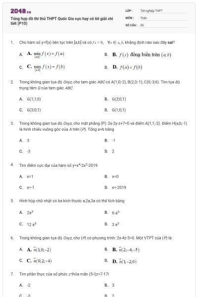 Tổng hợp đề thi thử THPT Quốc Gia cực hay có lời giải chi tiết (P10)