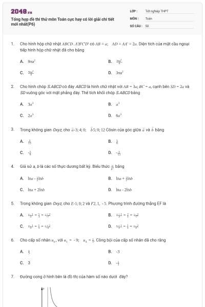 Tổng hợp đề thi thử môn Toán cực hay có lời giải chi tiết mới nhất(P6)