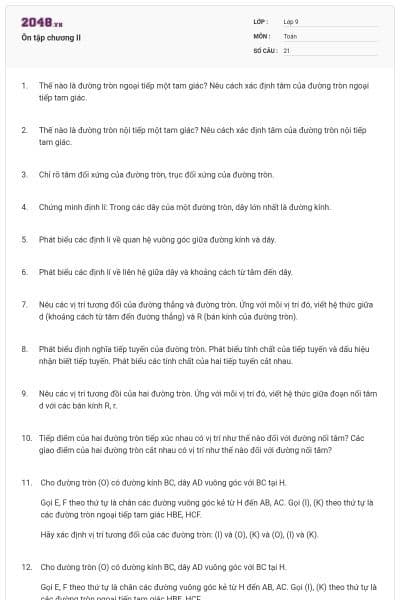 Ôn tập chương II