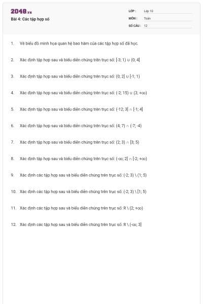 Bài 4: Các tập hợp số