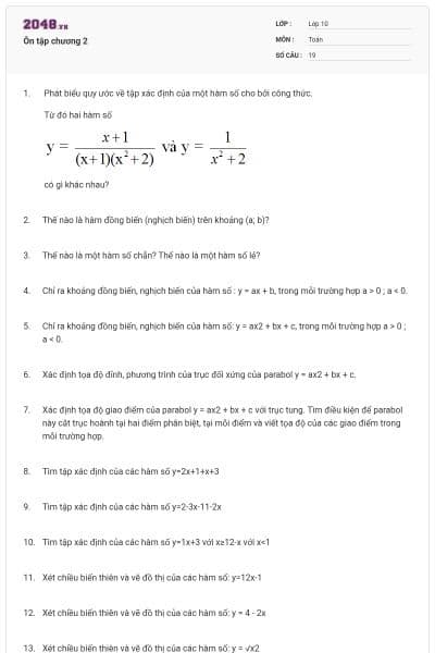 Ôn tập chương 2