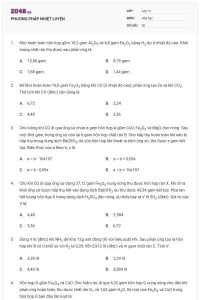 PHƯƠNG PHÁP NHIỆT LUYỆN