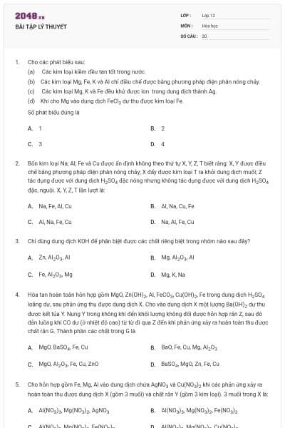 BÀI TẬP LÝ THUYẾT