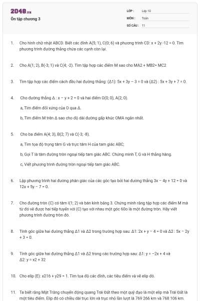 Ôn tập chương 3