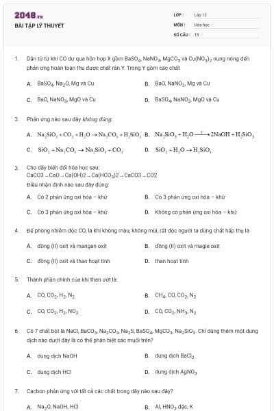 BÀI TẬP LÝ THUYẾT