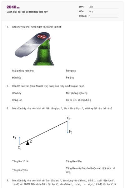 Cách giải bài tập về Đòn bẩy cực hay
