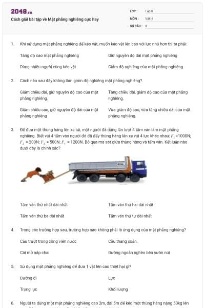 Cách giải bài tập về Mặt phẳng nghiêng cực hay