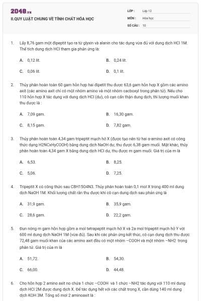 II.QUY LUẬT CHUNG VỀ TÍNH CHẤT HÓA HỌC