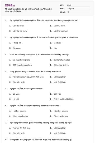 15 câu trắc nghiệm Cô gái nhỏ hoá "kinh ngư" Chân trời sáng tạo có đáp án