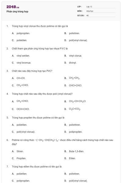 Phản ứng trùng hợp