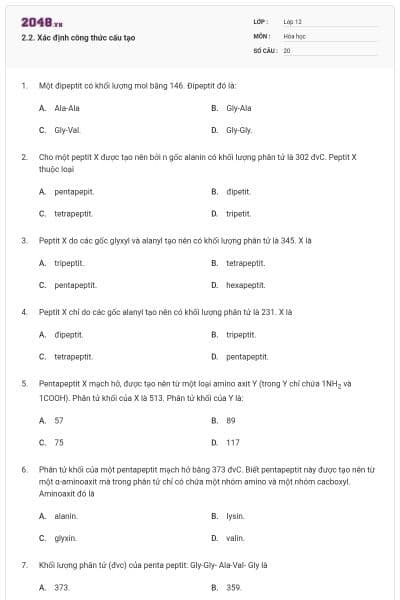 2.2. Xác định công thức cấu tạo