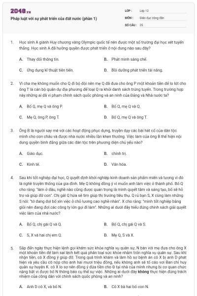 Pháp luật với sự phát triển của đất nước (phần 1)