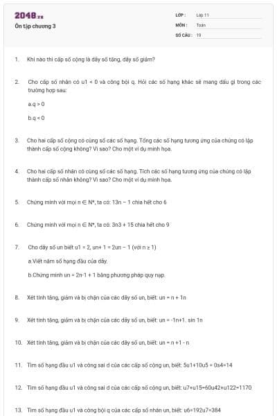 Ôn tập chương 3