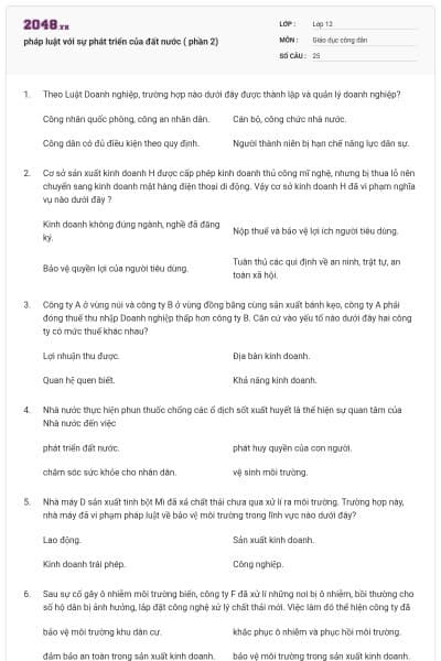 pháp luật với sự phát triển của đất nước ( phần 2)