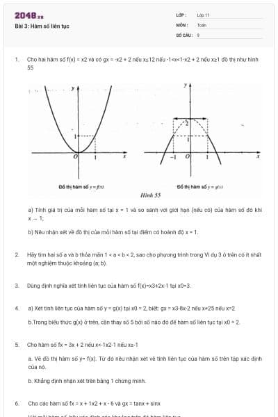 Bài 3: Hàm số liên tục