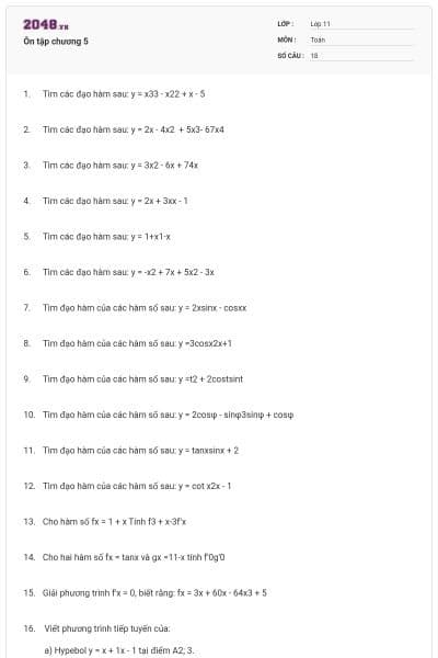 Ôn tập chương 5