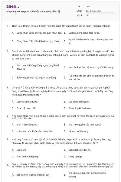 pháp luật với sự phát triển của đất nước ( phần 2)