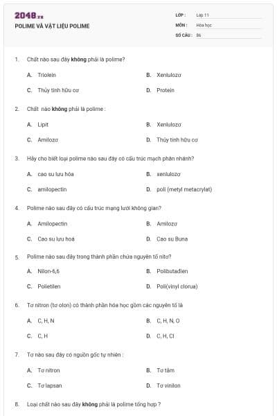 POLIME VÀ VẬT LIỆU POLIME
