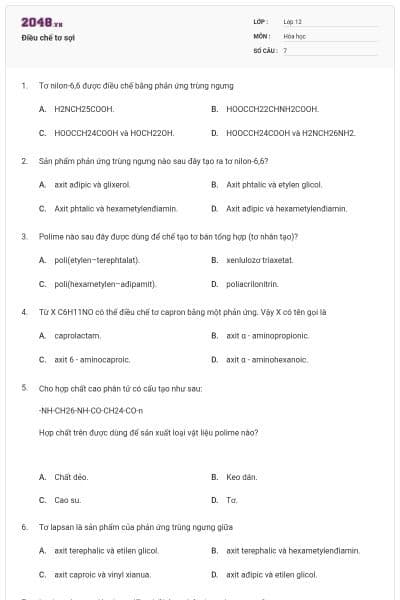 Điều chế tơ sợi