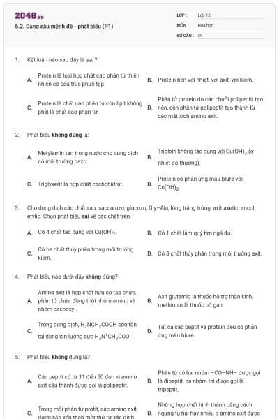 5.2. Dạng câu mệnh đề - phát biểu (P1)