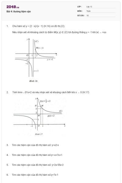 Bài 4: Đường tiệm cận