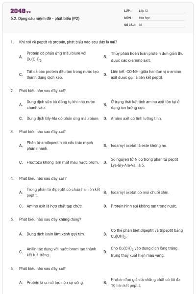 5.2. Dạng câu mệnh đề - phát biểu (P2)