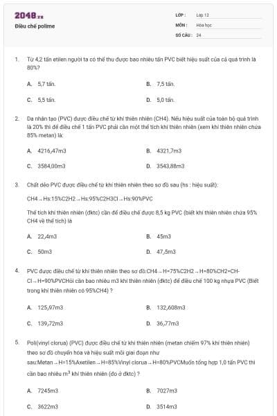 Điều chế polime