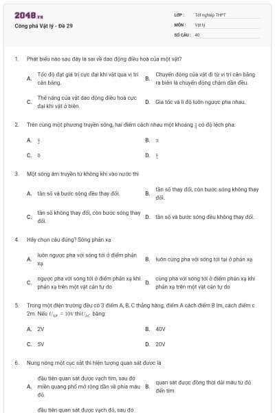Công phá Vật lý - Đề 29