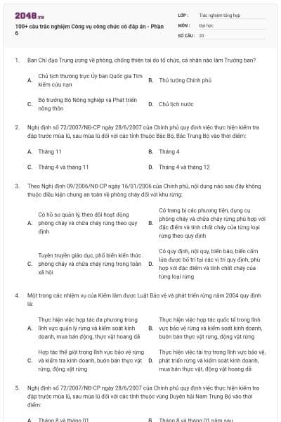 100+ câu trắc nghiệm Công vụ công chức có đáp án - Phần 6