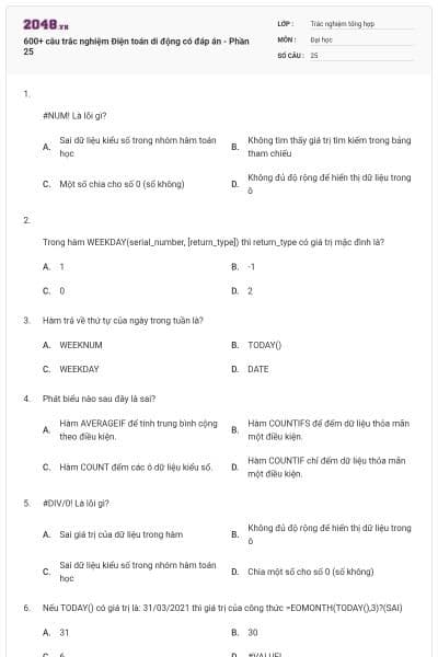 600+ câu trắc nghiệm Điện toán di động có đáp án - Phần 25