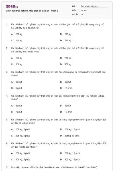 200+ câu trắc nghiệm Máy điện có đáp án - Phần 5