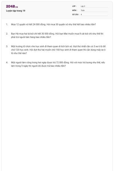 Luyện tập trang 19