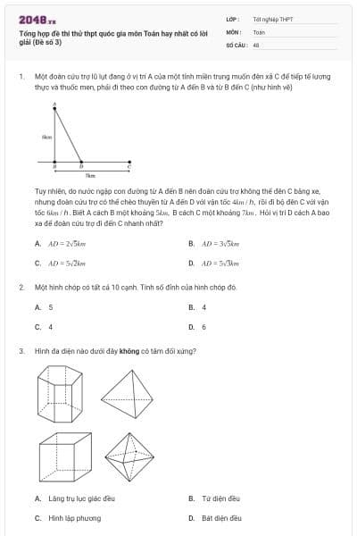 Tổng hợp đề thi thử thpt quóc gia môn Toán hay nhất có lời giải (Đề số 3)