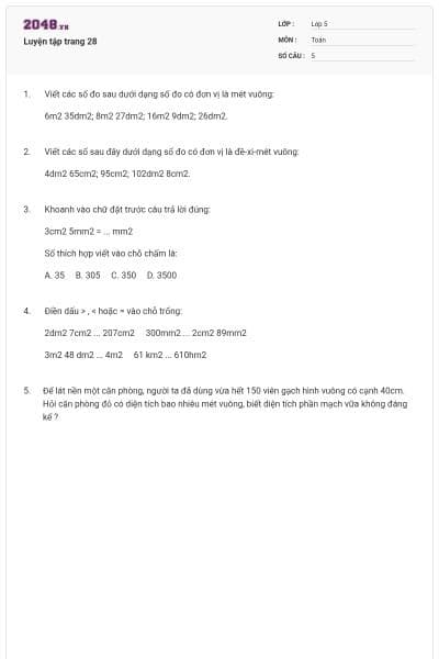 Luyện tập trang 28