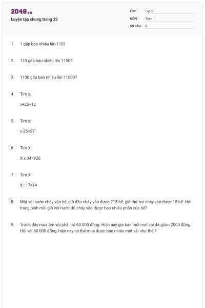 Luyện tập chung trang 32