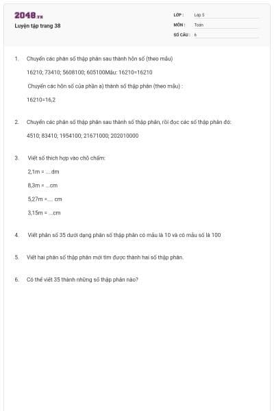 Luyện tập trang 38