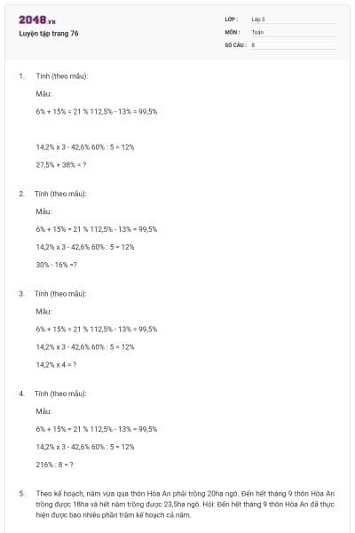 Luyện tập trang 76