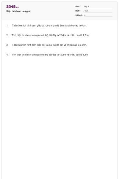 Diện tích hình tam giác